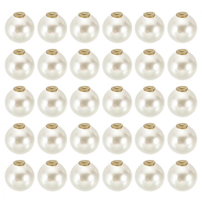 PATIKIL 12 mm イヤリングバック 100個 パールピアスバック交換 イヤリングバッキングロックサポート 大 人工パール装飾 スタッド 耳リフト 宝石作り用 金 ベージュ