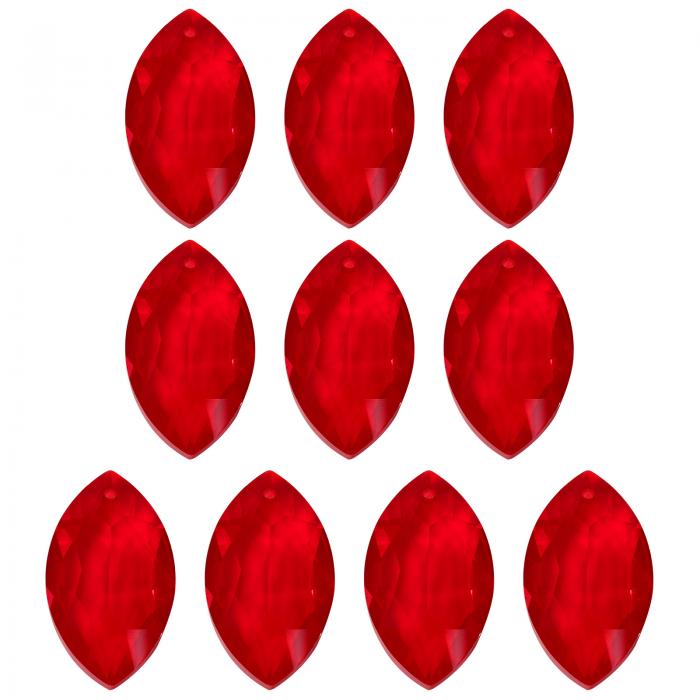 PATIKIL K9水晶ペンダントオーバルビーズ 10個パック38mmシャンデリアプリズムパーツハンギングビーズD..