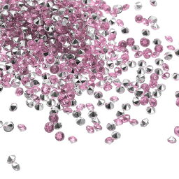 PATIKIL 10000個 アクリルウェディングダイヤモンド4mmテーブルスキャッターコンフェッティ水晶ベースフィラーゲム ピンクシルバー