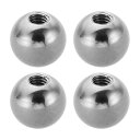PATIKIL M4x11mmボールナットノブ 4個セット 女性用スレッド 304ステンレススチール製 ラウンドブ ラインドホールスクリューキャップカバー 照明...