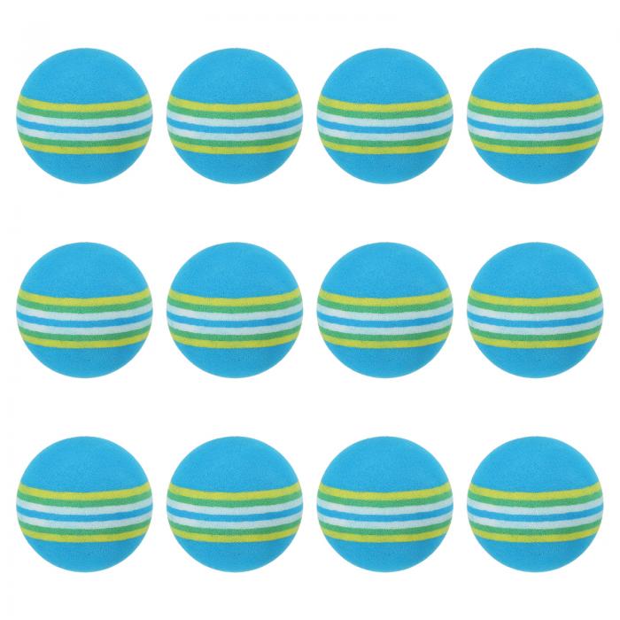 PATIKIL フォーム練習用ゴルフボール 12個 EVA 42 mm リアルな感触 限定飛行練習 飛行スイング練習 裏庭 屋内 屋外用 ブルー