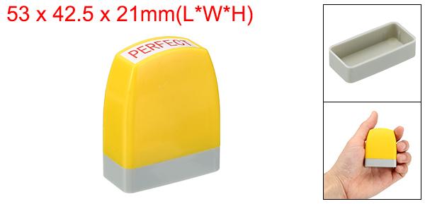 PATIKIL 完璧な通知スタンプ 自動インキング 赤インク オフィススタンプ プリインクメッセージスタンプ 再利用可能 ビジネススタンプ スタイル1 イエロー