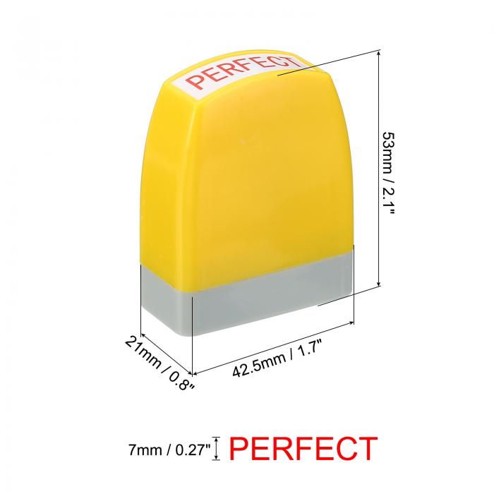 PATIKIL 完璧な通知スタンプ 自動インキング 赤インク オフィススタンプ プリインクメッセージスタンプ 再利用可能 ビジネススタンプ スタイル1 イエロー