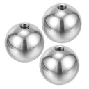 PATIKIL M6x24 mm ボールナットノブ 3個 メスネジ 304ステンレス鋼 ラウンド ブ ラインド 穴ネジキャップカバー 照明機械DIY装飾用 シルバー(3)
