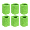 PATIKIL スポーツ用リストバンド 8x10cm 6個セット テニス バスケットボール ランニングなどに最適な吸汗性 あるコッ トンテリークロス製リストスウ...