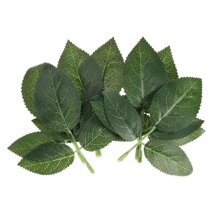 PATIKIL 13 x 13 cm 人工絹バラの葉 40個 人工緑の葉 フェイクの葉 フェイククラフトの葉 DIY ウェディングブーケ 家の装飾用
