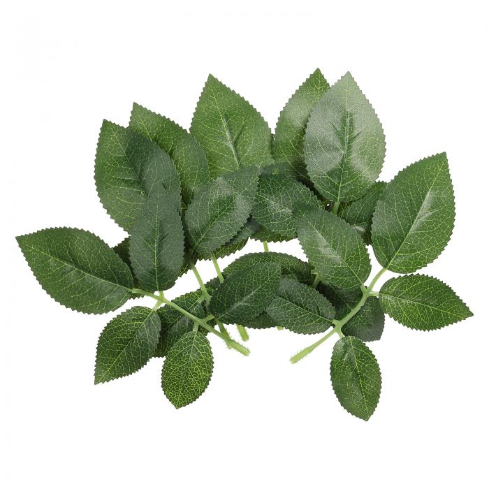 PATIKIL 15 x 13 cm 人工絹バラの葉 40個 人工緑の葉 フェイクの葉 フェイククラフトの葉 DIY ウェディングブーケ 家の装飾用