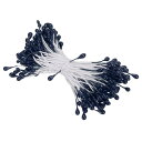 PATIKIL 3 mm 双頭花おしべ 150個 造花 おしべ めしべ クッションパール フローラルおしべ IY クリスマスカード 結婚式の装飾用 ダークブルー