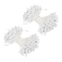 PATIKIL 2.5 mm 双頭花おしべ 680個 造花 おしべ めしべ クッションパール フローラルおしべ IY クリスマスカード 結婚式の装飾用 ホワイト