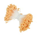 PATIKIL 2.5 mm 双頭花おしべ 340個 造花 おしべ めしべ クッションパール フローラルおしべ IY クリスマスカード 結婚式の装飾用 イエロー