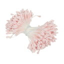 PATIKIL 2.5 mm 双頭花おしべ 340個 造花 おしべ めしべ クッションパール フローラルおしべ IY クリスマスカード 結婚式の装飾用 ピンク