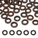 PATIKIL 15mm 天然木製リング 30個入り 木製リング クラフトペンダント DIY宝石作り マクラメ用 ダーク茶色