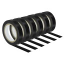 PATIKIL 10 M グリップ仕上げテープ 6個 PVC ラケット仕上げテープ ラケットアクセサリー 粘着シール テニス バドミン トン用 黒