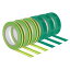 PATIKIL 10 M グリップ仕上げテープ 6個 PVC ラケット仕上げテープ ラケットアクセサリー 粘着シール テニス バドミン トン用 イエロー緑/緑