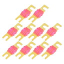 Hihaha ミニANLヒューズ125A / 車両用オーディオCDヒューズ / 耐久性 / 10個 金色 桜色