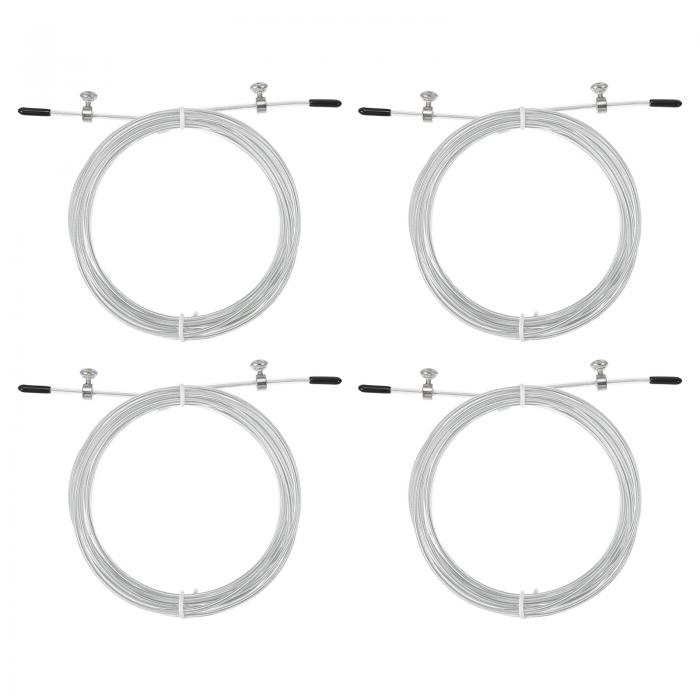 PATIKIL 3 M スピード縄跳び交換ケーブル 4個 2.5 mm プロの縄跳びスチールワイヤー交換 高速縄跳び用 ..