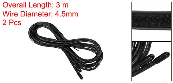 PATIKIL 3 M スピード縄跳び交換ケーブル 2個 4.5 mm プロの縄跳び交換 高速縄跳び...