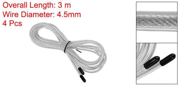 PATIKIL 3 M スピード縄跳び交換ケーブル 4個 4.5 mm プロの縄跳び交換 高速縄跳び...