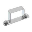uxcell U字型コネクターブ ラケット 50mm x 50mm 304ステンレス鋼バー セキュリティホルダーブ ラケット ドア窓小屋用クローズドバーホルダーストラットチャネル 1個パック