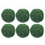 uxcell 6個 苔玉 3.9" 緑 装飾用苔玉 センターピースボウルや花瓶の充填材 ホームデコレーション用