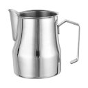 uxcell 牛乳泡立てピッチャー 15オンス/450mlのステンレス製コーヒーカップマグ牛乳泡立てピッチャージャグ ホームカフェバーレストランホテル用 シルバ...