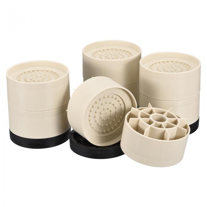 uxcell ラウンド家具リフター4セット 高さ3.54"調節可能なベッドリフトリフター テーブル デスク ソフ..