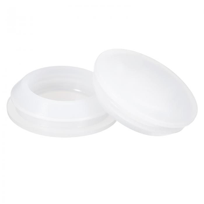 uxcell 8個 シリコンプラグ 22-24mm 穴に適したラバーラウンドスナップインロッキングホールプラグ 金属チューブ用 防水ホールプラグ 家具エンドキャップ挿入用 透明
