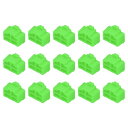 uxcell 15個 RJ45ポートダクトカバーキャップ シリコンプラグ プロテクター ラップトップPC イーサネットRJ45メスプラグ用 緑(4)