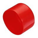 uxcell 2個 ゴムエンドキャップ 100mm内径のビニール製ラウンドチューブボルトキャップカバースクリュースレッドプロテクター 赤色