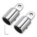 uxcell 2個セット ビミニ トップキャップ 3/4インチ(19mm)O.D. ラウンドチュービングに適合する316ステンレススチール製マリンハードウェア ...