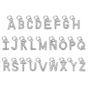 uxcell レター装飾 26個セット - ラインストーンアルファベット装飾 A-Z大文字 DIY名前IDブレスレット ネックレスペンダント 宝石メイキング用(...