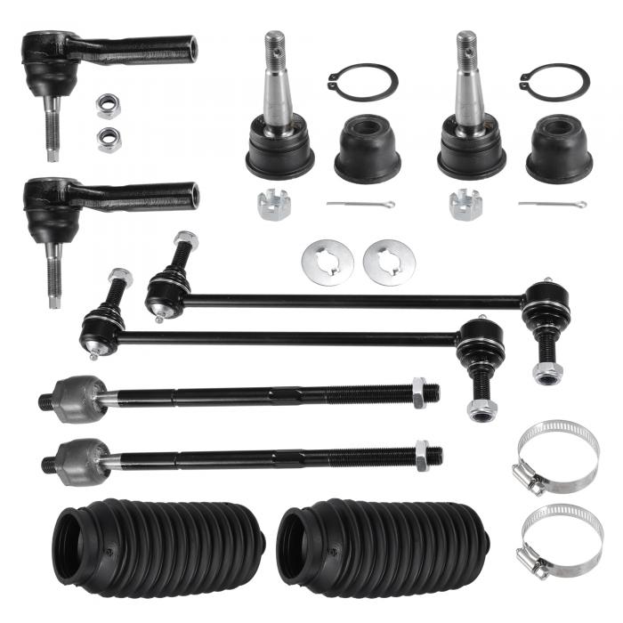 X AUTOHAUX Dodgeに対応グランドキャラバン2001-2004 クライスラーに対応タウン＆カントリーボイジャースタビライザーバーリンクタイロッドエンドリンクロワーボールジョイントキット10個セット