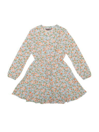Allegra K シャツ ワンピース ドレス 花柄 フローラルプリント Vネック ボタンダウン ウェストゴム レディース ライトブルー M Allegra K シャツ ワンピース ドレス 花柄 フローラルプリント Vネック ボタンダウン ウェストゴム レディース ライトブルー M