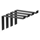 uxcell 棚ブ ラケット 4個セット 235x150mm - メタル製の隠し浮動棚Zブ ラケット 見えない棚サポート 木製棚収納ラ ック家具用ハードウェア