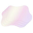 uxcell アクリル製不規則なコースター4個セット クリエイティブな雲の形のコーヒーカップコースター キッチンバー用のダイニングテーブル装飾品 マルチカラー(...