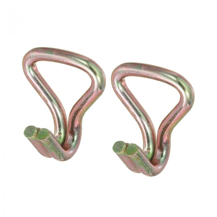 uxcell ラチェットダブルJストラップフック 荷重1763ポンド 亜鉛色 1.1