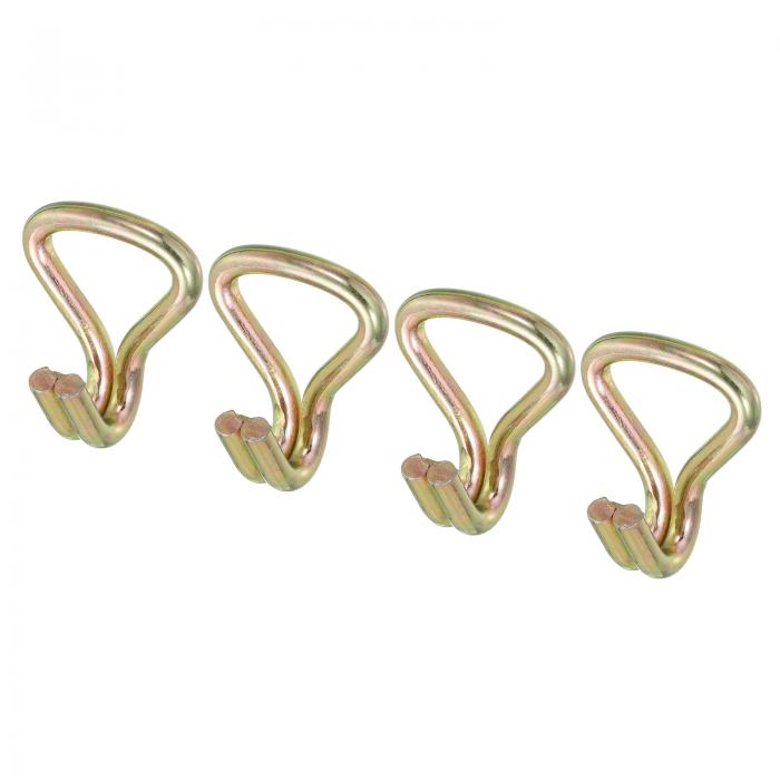 uxcell ラチェットダブルJストラップフック 荷重2204ポンド 亜鉛色 1.1