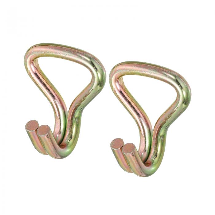 uxcell ラチェットダブルJストラップフック 耐荷重4409ポンド 亜鉛色 1.5