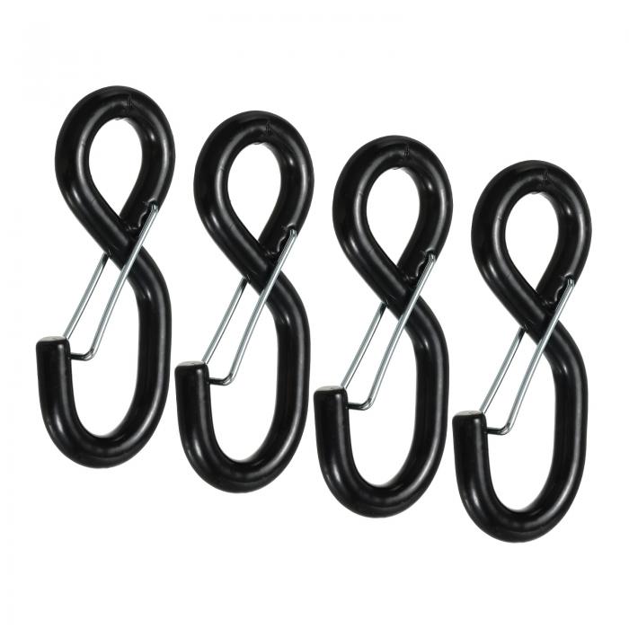 uxcell ラチェットストラップSフック ラッチ付き ロード3306 Lbs 25 mmタイダウンストラップ用 ウェビング 自動車 トラ ック トレーラー 4個