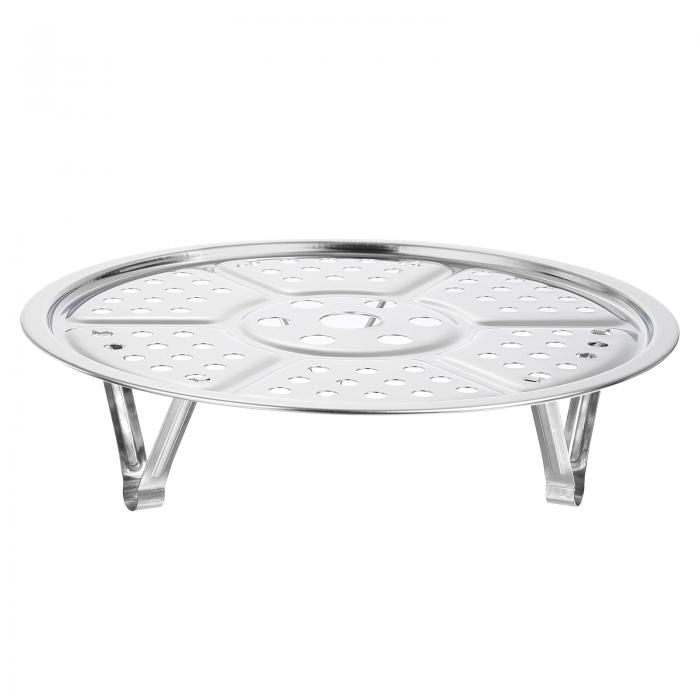 uxcell ステンレス製スチーマーラッ クとスタンド 7.9"の鍋用スチームトレイ インスタント圧力鍋用 シ..