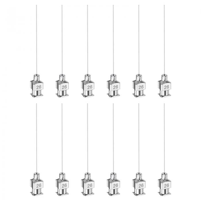 uxcell 12本の26ゲージステンレススチールディスペンシングニードル 1 1/2