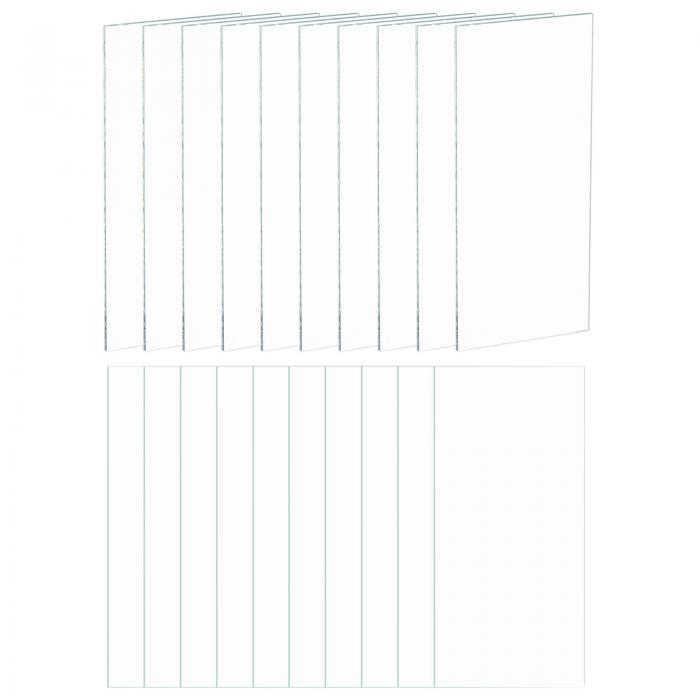 uxcell 20個 溶接レンズ 1.85" x 4.25" クリアガラス製アウターカバー ヘルメット用のインナーレンズ溶..