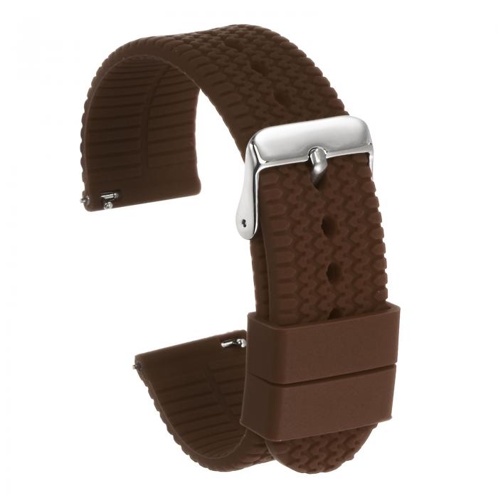 uxcell シリコンウォッチバンド 22mm 幅 速いリリース ソフトラバーウォッチストラップ 電気めっきステ..