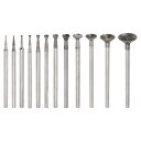 uxcell ダイヤモンド研削ヘッド12個セット 0.8/1/1.2/1.5/2/2.5/3/4/5/6/8/10mm 直径 3/32