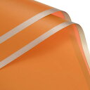 uxcell 金エッジの花包装紙 オレンジ 22.8x22.8