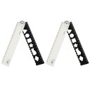uxcell 2個セット 折りたたみ定規 30cm メートル法 ポリスチレン製 折りたたみ可能 角度測定器 測定ツール 建築定規 アーティスト デザイナー用 ホ...