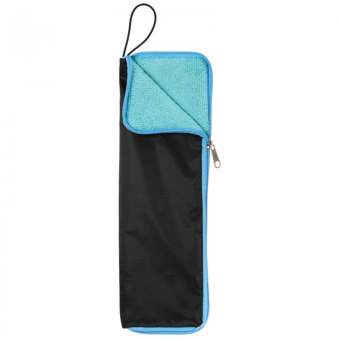 uxcell 濡れた傘用バッグ 12 3/5"x4" 極細繊維製 反転可能な傘カバー 携帯用防水ケース 収納 旅行 自宅 屋外 スカイブルー