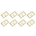 uxcell 8個 メタルローラーバックル 25mm(1