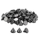uxcell アクリルス パイ クコーンスタッズ100個セット 10x12mmフラットバック縫い付け/接着用パンクス パイ クビーズ 衣類 靴 バッグの装飾に最...