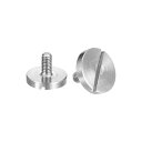 uxcell M3x6mm スロット付き丸頭大フラットヘッドねじ 10個入り 304ステンレススチールスロット付き装飾ねじ